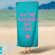 I'm The Shy One Turquoise Towel